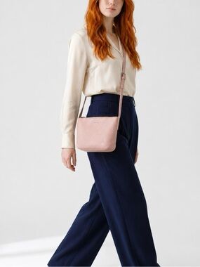 Matt & Nat Pale Pink Crossbody Bag with Adjustable Strap